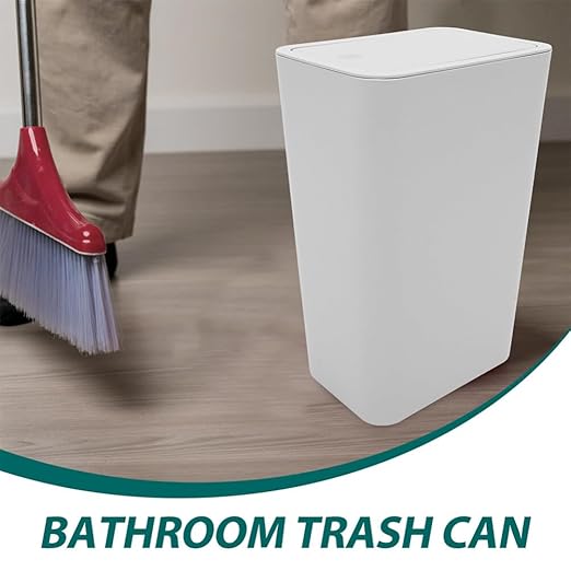 PRETYZOOM Slim Garbage Can with Lid Compact Waste Basket for Bathroom Kitchen Bedroom and Office Material for Everyday Use for Narrow Spaces and Multiple Occasions