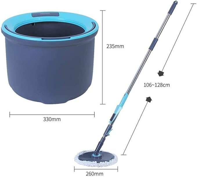 Home Spin Mop Bucket with Wringer System Cleaner Dry and Wet Handsfree Floor Cleaning