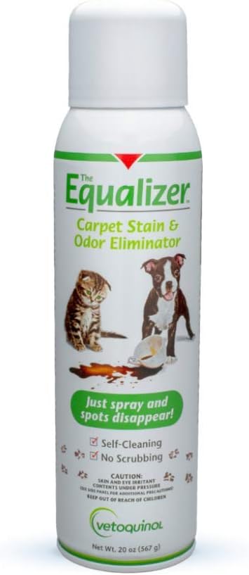 Vetoquinol Equalizer Pet Carpet Cleaner Stain Remover &amp Odor Eliminator Carpet Spot Cleaner 20oz