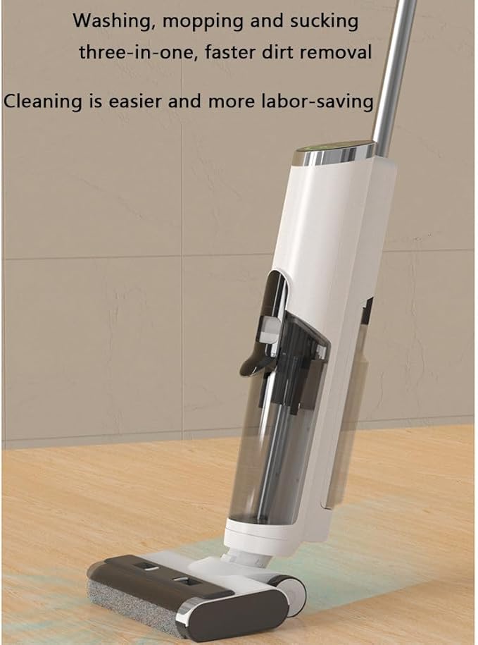 Household Floor ScrubberWet and Dry850ml Clean Water Tank600ml Sewage Tank16kpa Suction Washing and Mopping MachineCleaning MachineSuitable for Cleaning FloorsDustOilDebrisWhite (White )