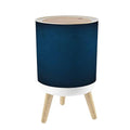 Small Trash Can with Lid Navy Blue Abstract Colored Pictures 1.8 Gallon/7L Garbage Can Waste Bin with Press Top Lid Legs Waste Basket for Bathroom Kitchen Bedroom