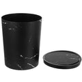 ARTIBETTER Large Capacity Plastic Garbage Bin with Lid Marble Pattern Bathroom Trash Can for Home and Office Covered Wastebasket for Kitchen and Bedroom Use