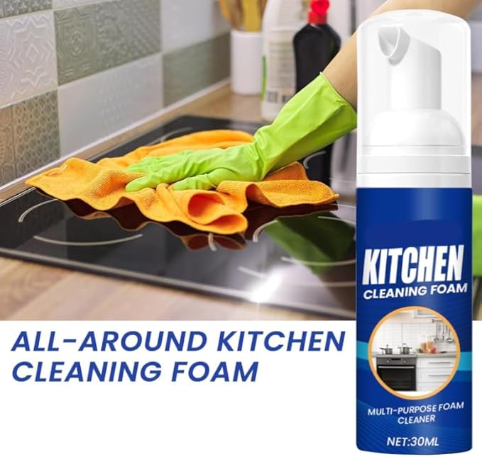 Japanese Multi-Purpose Cleaner Spray All-Round Kitchen Cleaning Foam Multifunctional Oil Stain Remover Clean Grease Kitchen Foam Cleaner (2pcs)