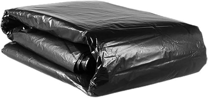 VILLCASE 50Pcs Large Heavy Duty Trash Bags 80X100Cm Black Commercial Kitchen Gardening Garbage Bags for 100L Bins Outdoor Waste Disposal