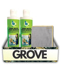 Bio-Clean 10 oz Hard Water Stain Remover 2x Bundle with Microfiber Cleaning Cloth – Removes Water Spots Soap Scum Mineral Deposits &amp More from Glass Metal and Surfaces – Gift Set (3 Items)
