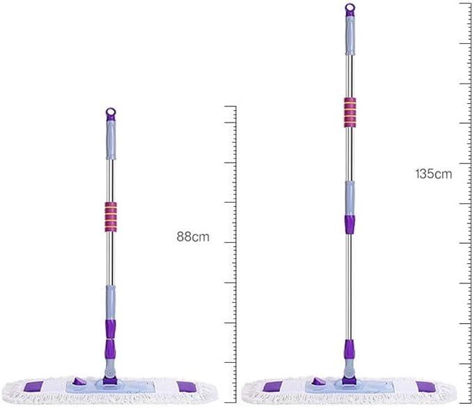 Lazy Flat Mop Stainless Steel Handle House Cleaning Dust Water for Wooden Floor Ceramic Tile Microfibre Fabric