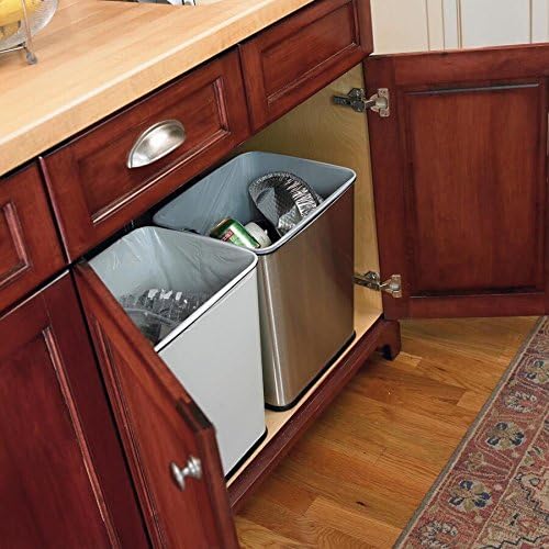 Polder Under-Counter 7-Gallon Trash Waste Can White