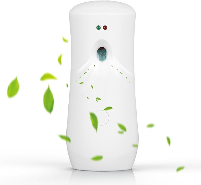 Automatic Air Freshener Spray Wall Mounted or Free Standing Automatic Scent Dispenser Motion Sensor Air Freshener Air Automatic Spray Dispenser for Room and Restroom Sprayer (White)