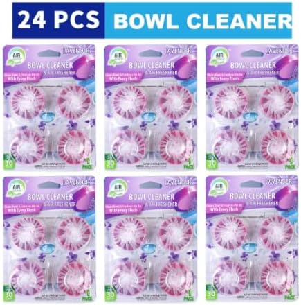Toilet Bowl Cleaner Tablets Multi-Function Automatic Deodorizing Deep Cleaning Yellow Stain and Odor Removal 6/24 Packs