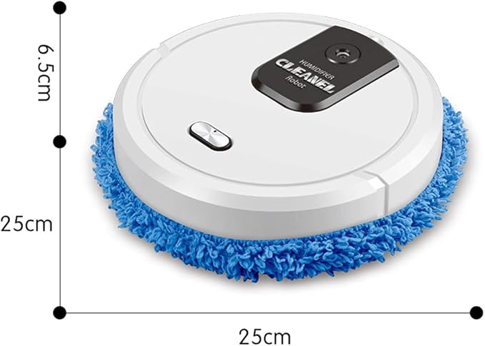 Automatic Mopping Machine Wet and Dry Mopping Robot with Spray FunctionPet Hair Pickup Lightweight Mopping Device for Home Kitchen Bedroom (9.8inch)