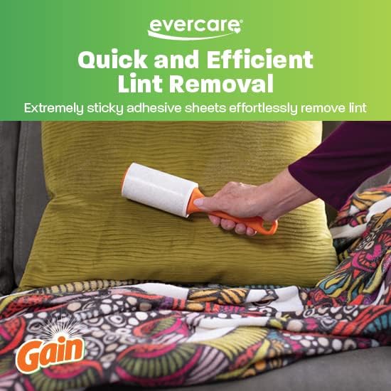 Evercare Gain Scented All-Purpose Lint Roller Value Pack with 2 Lint Rollers and 3 Refill Rolls 60 Sheets Each