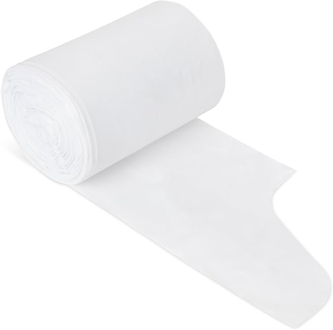 Plasticplace 13 Gallon Trash Bags 0.7 Mil │ Value Line White Garbage Can Liners │ 23.5x28 (180 Count)