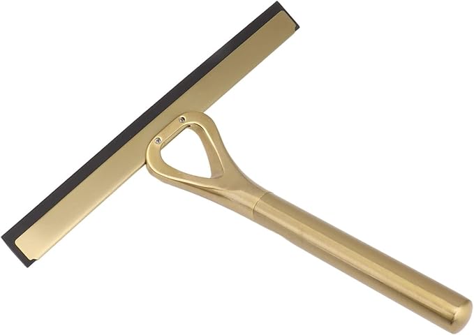 Shower Squeegee 22.5x22cm/8.9x8.7in Window Squeegee Stainless Steel Bathroom Cleaning Tool Multi Purpose Tile Wall Scraper for Glass Door Mirror