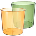 2pcs Medium Garbage Bin Trash Can for Office and Home Green and Orange Bathroom Wastebasket with Large Capacity for Kitchen and Bedroom Use