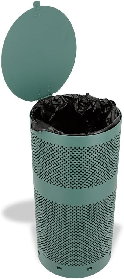 ZERO WASTE USA - Rust Proof Aluminum Dog Waste Station - Free 400 Waste Roll Bags &amp 25 can Liners - 10-Year Warranty - Over 500k Sold in USA (Green)