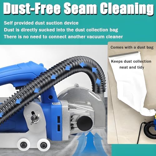 Electric Tile Joint Cleaning Machine - Dustless Seam Cleaner with Transparent Cover for Household Floor and Wall Gaps