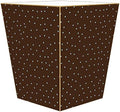 Marye-Kelley WB865-Brown &amp Blue Tiny Dot Wastepaper Basket
