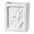 White Bathroom Trash Can Farmhouse Hand Carved Decor Garbage Can1.32 Gallon/5 Liter Stylish Small Waste Basket Ideal for Bathrooms BedroomsOffice or as a Decorative Storage bin.