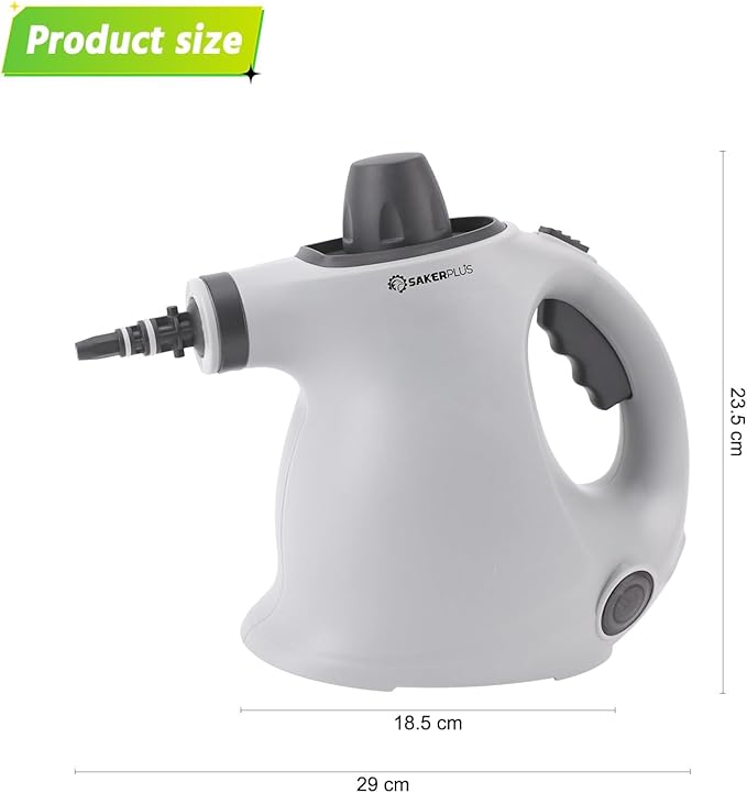 Handheld Steam Cleaner-1050W Pressurized Steamer with 9 Accessories Fast Heat-Up for Deep Cleaning of Tile Grout Upholstery Car Interior and Kitchen (1 set)