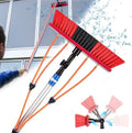Glass Cleaning Brush Home Water Fed Telescopic Pole Kit Solar Panel Brush Rotating for Photovoltaic PanelTelescopic Solar Panel Window Cleaning Pole with 35cm Brush Head 9m/29.52ft Extensio