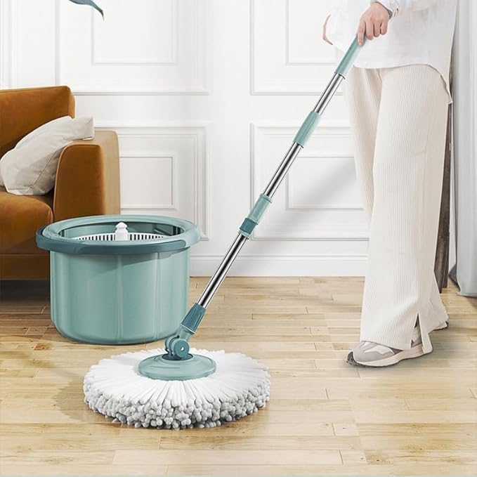 Single Bucket Rotating Mop Set Dry and Wet Dual-Purpose Telescopic