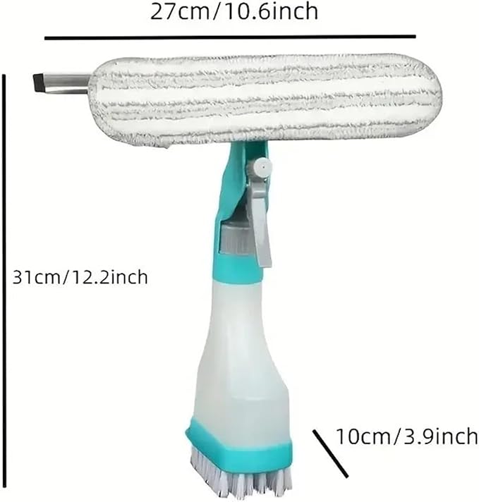 Glass Cleaner Kit: SprayCleaning Brush for Floors Walls Tiles Windows - Multifunctional