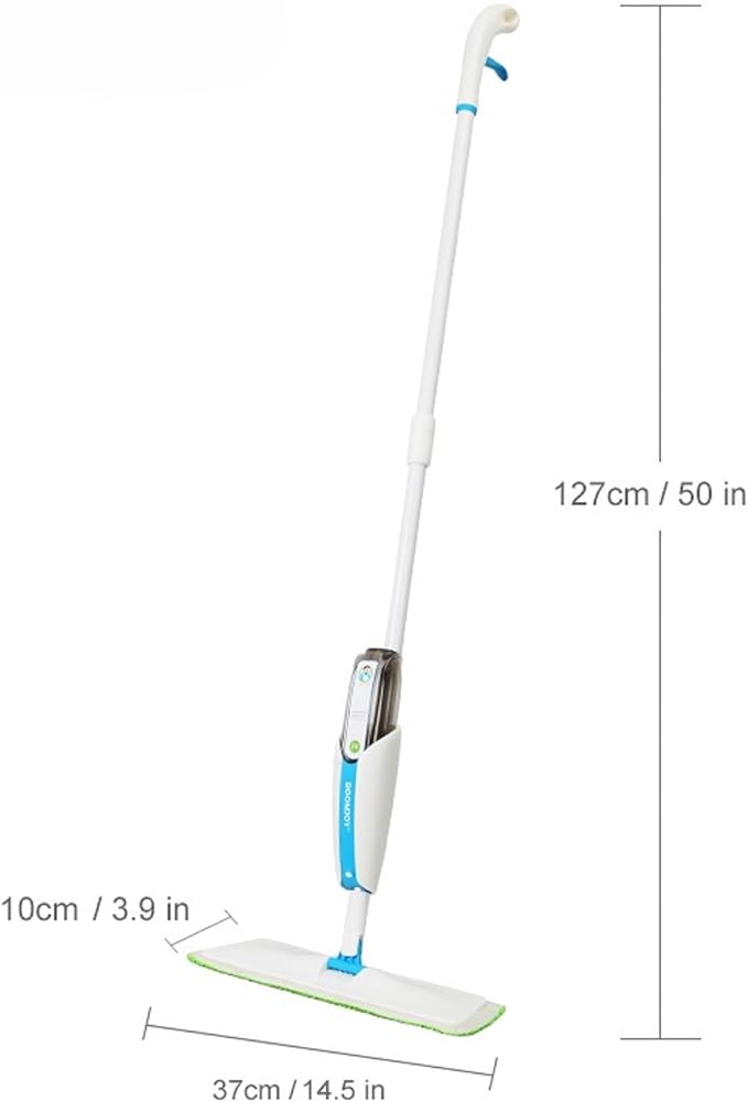 Blue Washable Pad Spray Mop - Microfiber Mop with 300ML Reusable Bottle for Wood Hardwood Laminate Tile Floors