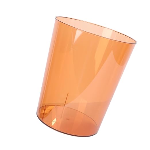 Uonlytech Creative Orange Trash Storage Holder and Flower Container Medium Rubbish Bin for Home Office Use Multipurpose Wastebasket for Living Room and Bedroom