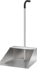 32In Extra Large Dust Pan with Long HandleHeavy Duty Metal Dust Pan for Jumbo Debris Pan-Commercial Stand up DustpanWide Mouth Outdoor Dustpan for Courtyards/Garage/Sidewalks-Professional Cleaning