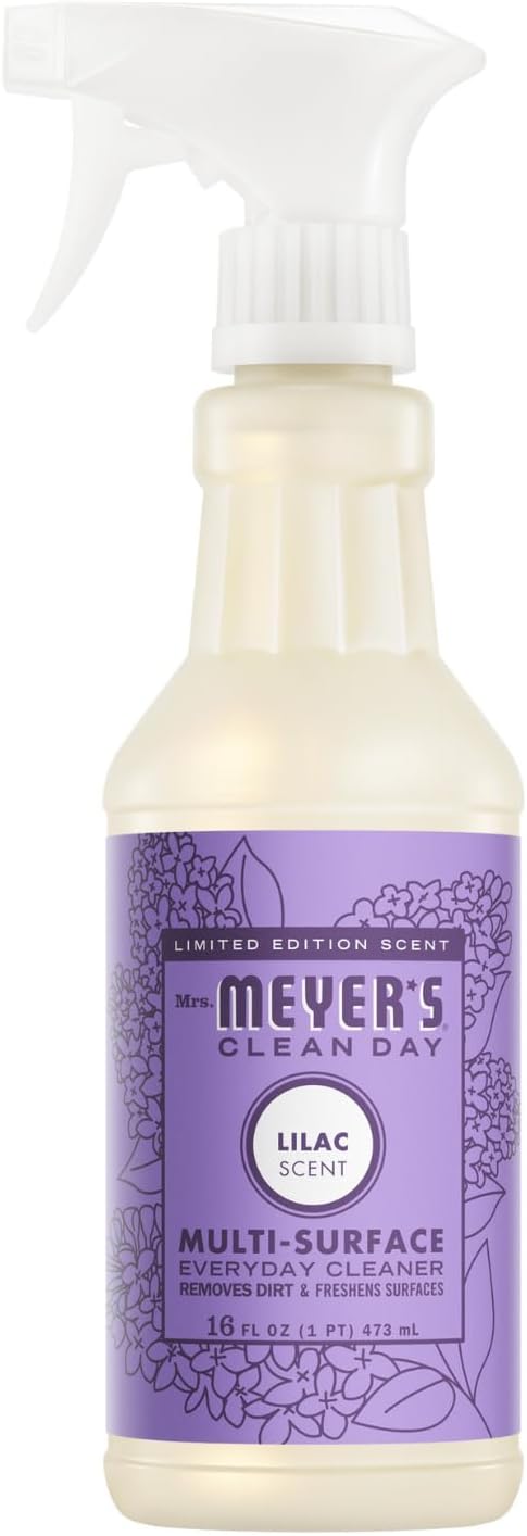 Mrs. MEYER'S Variety 1 Room Freshener 8 OZ 1 Liquid Dish Soap 16 OZ 1 Liquid Hand Soap12.5 OZ 1 Multi-Surface Cleaner 16 OZ 1 CT (Lilac)