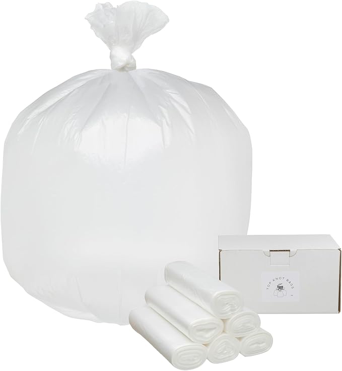 45 Gallon Garbage Trash Bag 40X48 Clear 150 Count Can Liner Bulk 40 Gallon 41 Gallon 42 Gallon 44 Gallon Made in USA
