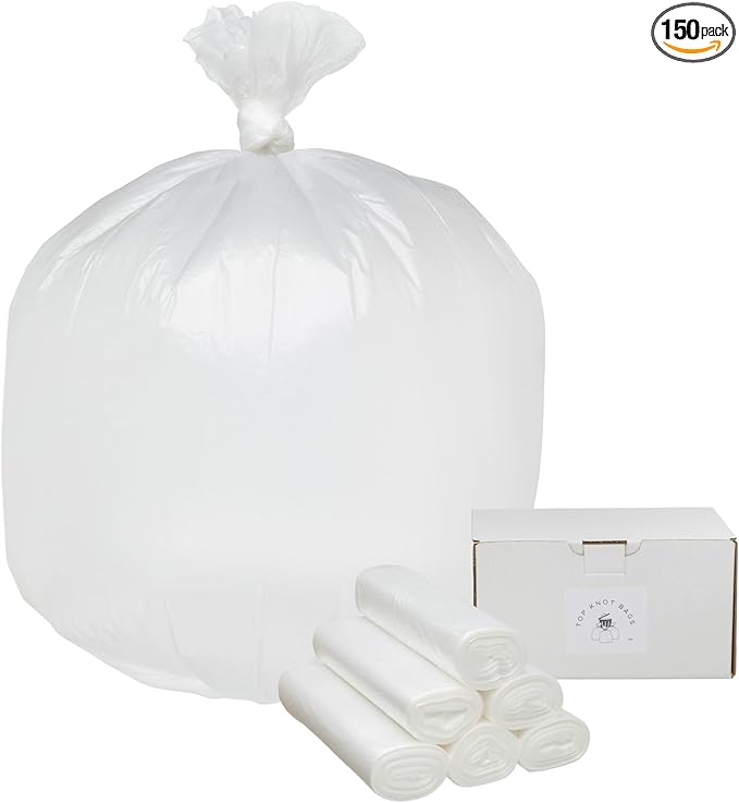 45 Gallon Garbage Trash Bag 40X48 Clear 150 Count Can Liner Bulk 40 Gallon 41 Gallon 42 Gallon 44 Gallon Made in USA