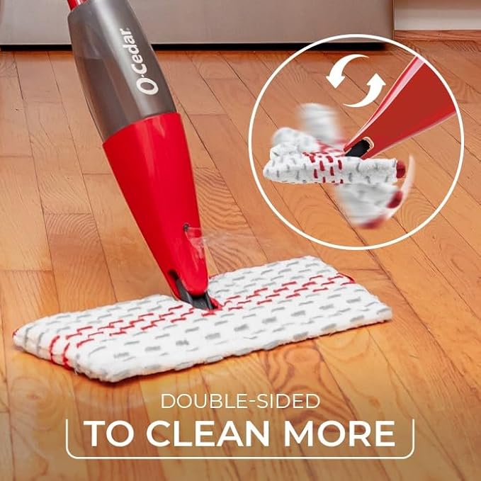 O-Cedar ProMist MAX Spray Mop PMM with 3 Extra Refills Red