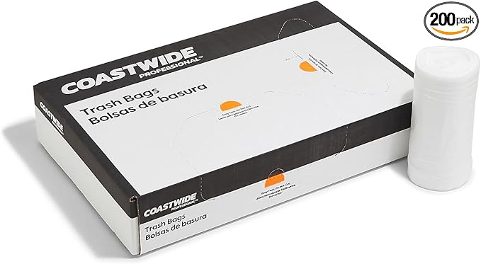 Professional AccuFit 23 Gallon Trash Bag 28 x 45 Low Density 0.9 mil Clear 200 Bags/Box