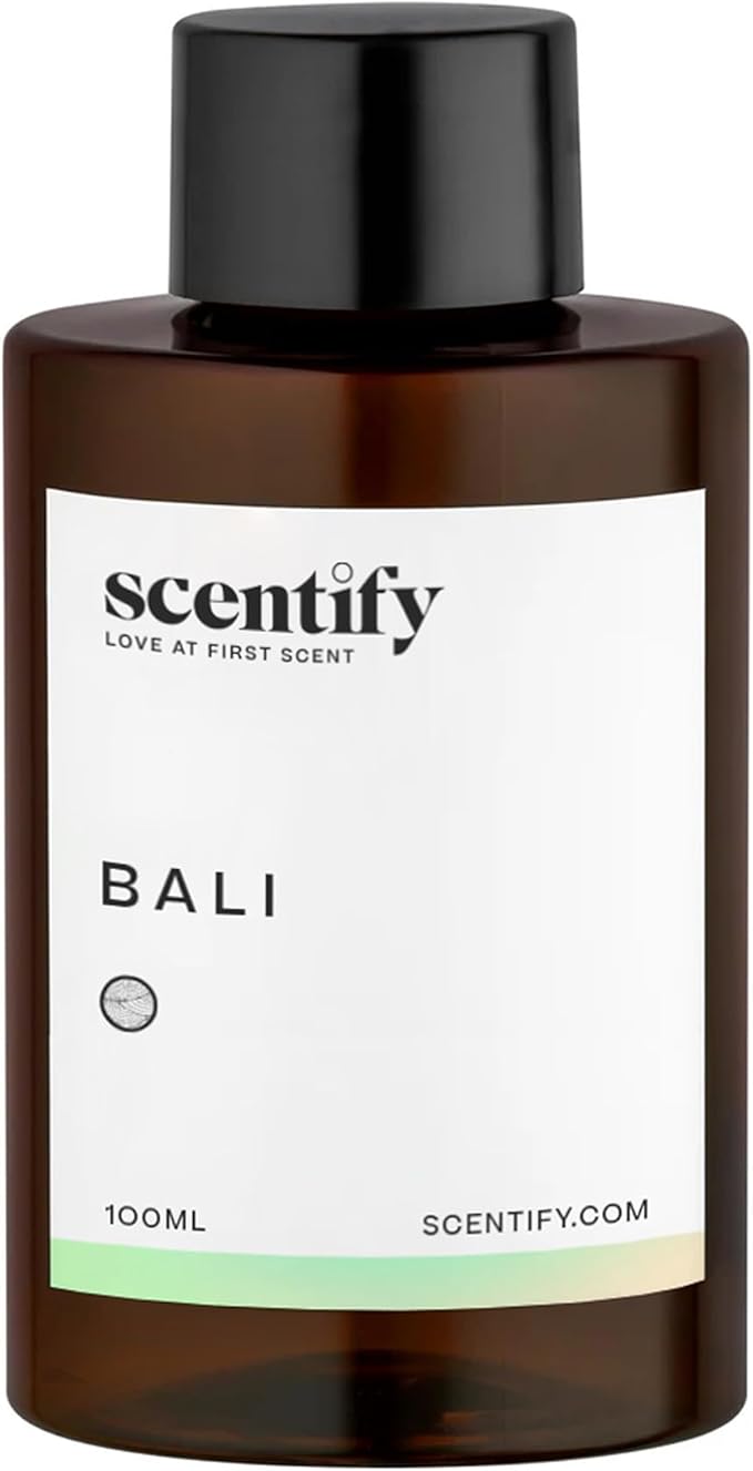Scentify Bali Aroma Oil Refill Scent for Oil Diffusers - Lemon Green Amber Musk Woody Scents - Luxurious Relaxing Aromatherapy Diffuser Fragrance 100ml 3.38 oz