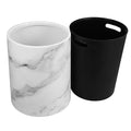 Cabilock Marbled Trash Can Kitchen Bathroom Waste Basket Plastic Office Living Room Waste Bin Dorm Wastebasket