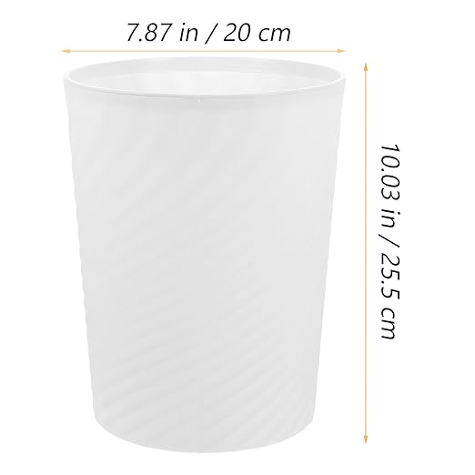 2pcs Household Trash Can Creative Simple Plastic Wastebasket for Bedroom Office Living Space Easy to Clean Versatile Garbage Container White