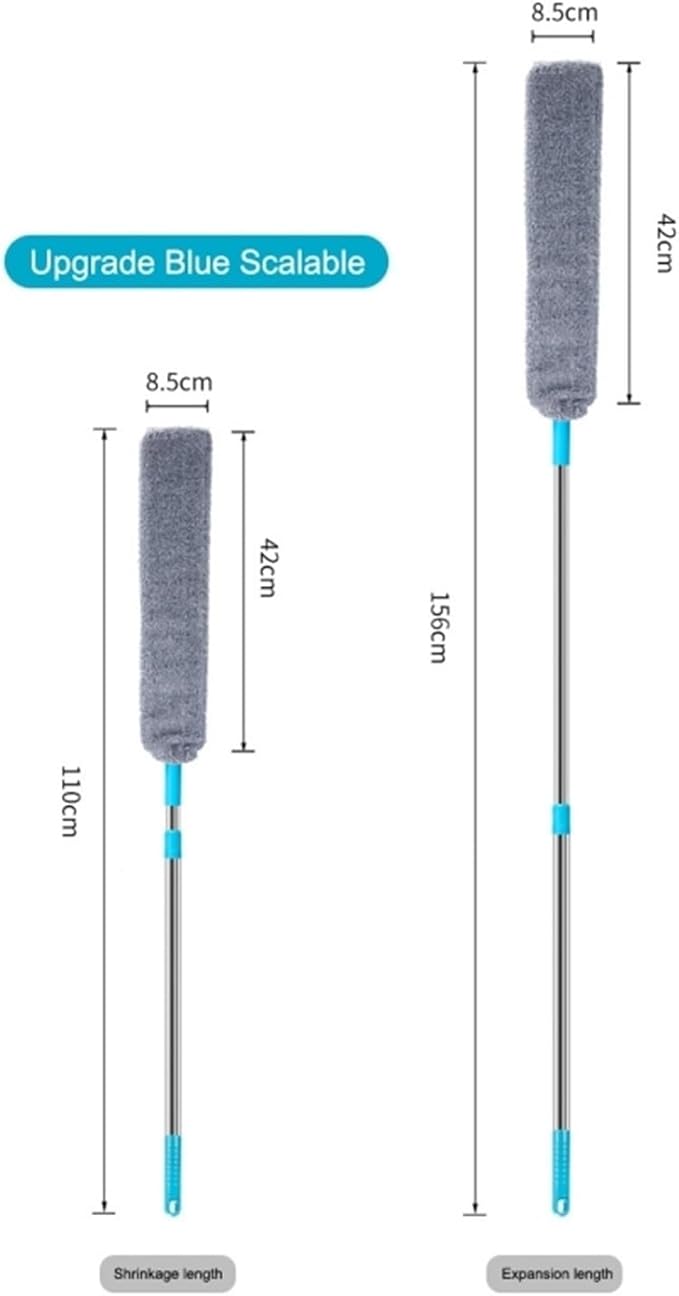 Household Long-Handled Telescopic Mop Floor and Ceiling Cleaning Portable Dust Brush Tools(4 Pole Mop)