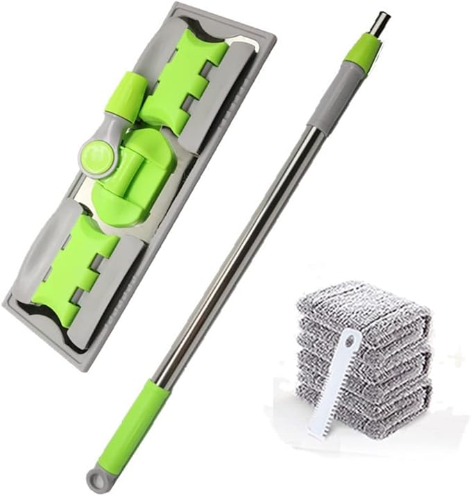 Household Flat Mop Floor Cleaning Mops Bucket Dust Easy Broom Rotating Mopping Oil Adsorption