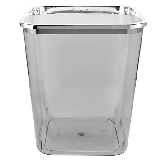 Large Capacity Trash Can 12L with Electroplated Pressed Ring Plastic Wastebasket for Bathroom Kitchen Office Home Use