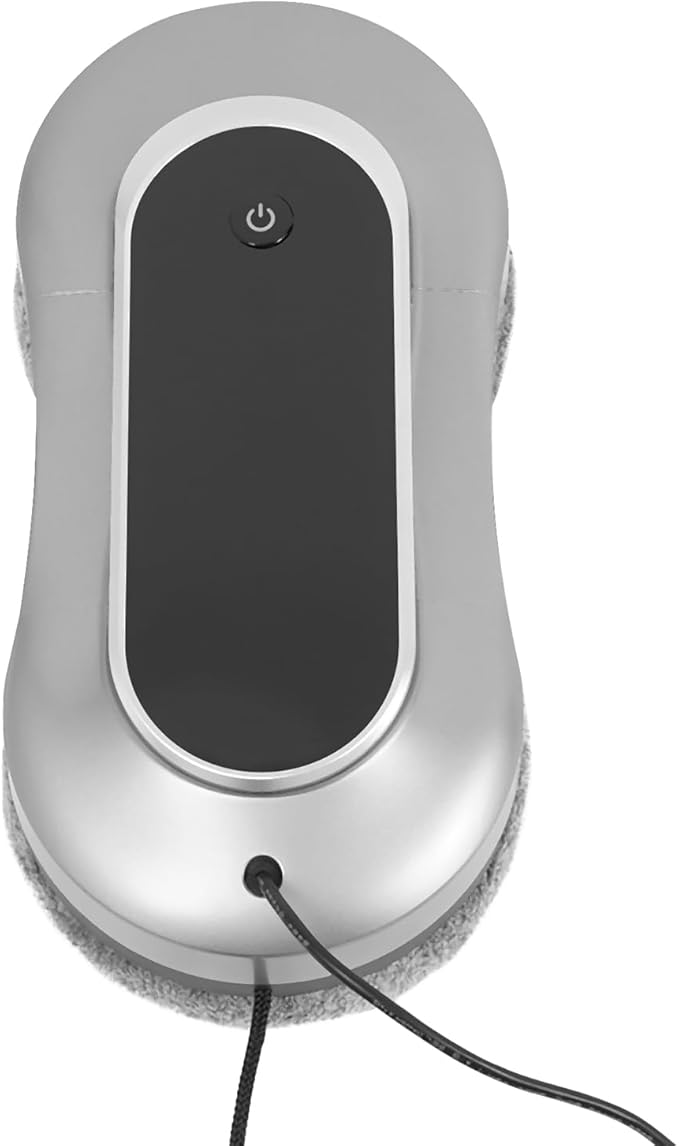 Window Cleaner Robot 3200pa Dual Direction Auto-Spray Wall Window Cleaner Automatic Cleaning Window Robot Cleaner with Intelligent Path Planning Anti-Drop Power Connector Safety Rope （Black）