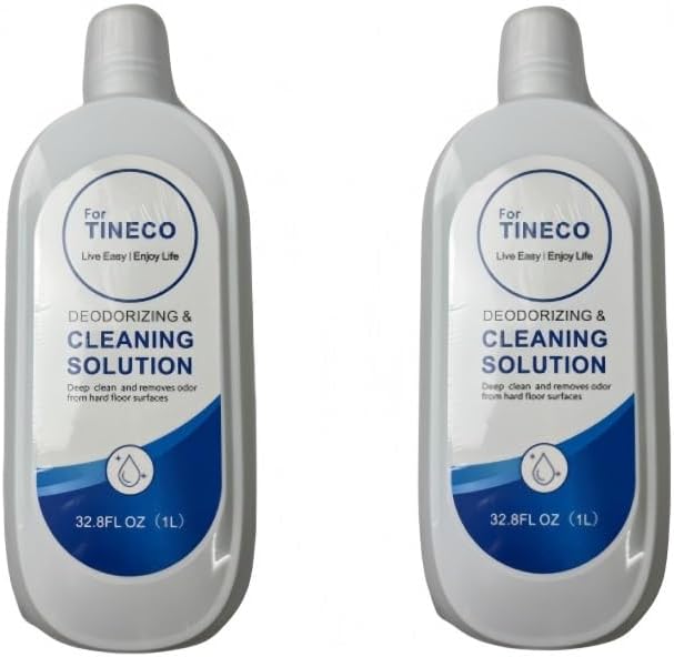 Compatible with TINECO Hard Floor Original Cleaning &amp Deodorizing Solution 32.8 Fluid Ounces (1L) Deep Stain Removal Long Lasting Deodorizing Multi-Purpose Cleaner(2pcs)