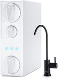 iSpring RO500-ORB Reverse Osmosis System NSF 58 Certified 500 GPD Under Sink RO System Tankless Reverse Osmosis Water Filter 2:1 Pure to Drain Ratio White Oil Rubbed Black Faucet