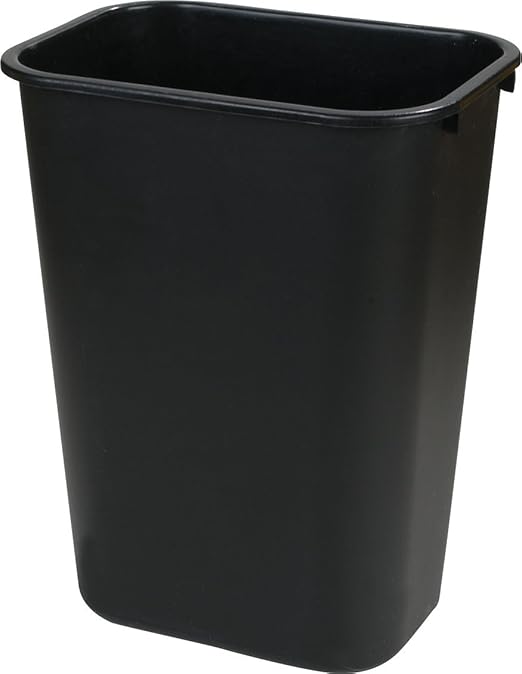 Carlisle FoodService Products 34294103 Plastic Deskside Wastebasket 41 Quart Black