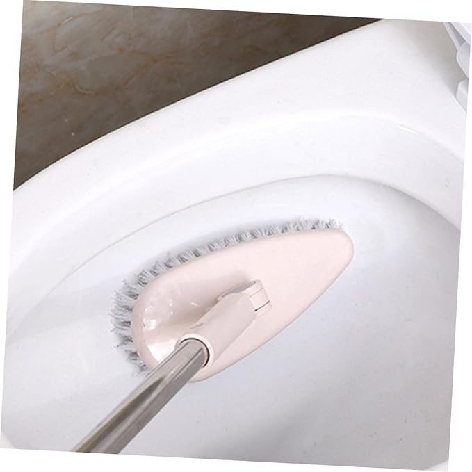 Bathroom Cleaning Brush Handle Ergonomic Rotatable Design for Hard Reach Areas for Floor and Toilet Cleaning Bristles