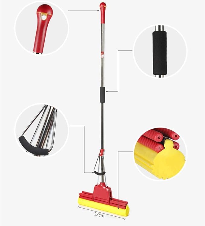 Mop - Microfiber Mop System Reusable Adjustable Lightweight Makes Cleaning Your Floors a Snap