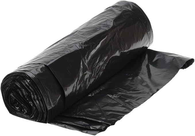 PRO SOURCE Black Heavy-Duty Black 1.25 mil Trash Bags: 60 Gallon Size (Pack of 100)