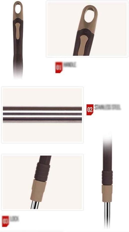 MopHome Free-Hand Washing Mop Hand Pressure Device Spring Shock Absorption Design Spin Send 2 Microfiber Heads Pedal