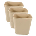 Vaguelly 3pcs Trash Can Wastebasket for Bathroom Kitchen Office Hotel Rooms Space-Saving Design Easy to Clean No Lid Light