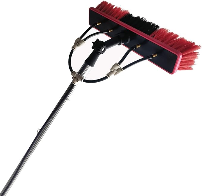 photovoltaic Cleaner Window Cleaning Pole High-Strength Carbon Fiber Retractable High-Altitude Cleaning Window Cleaning Brush Solar Panel Cleaning Brush Window Cleaning Pole Water Fed Brush
